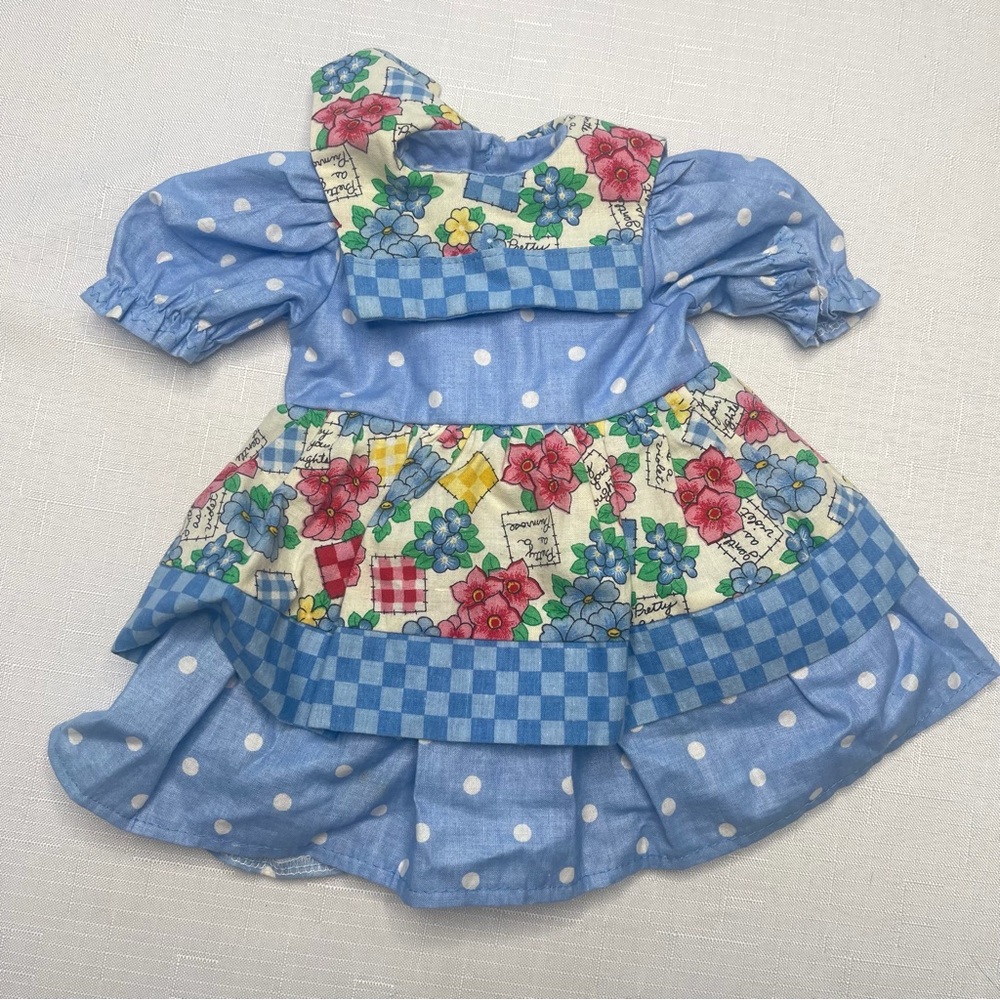 Vintage handmade 18” doll outfit cottage core dress